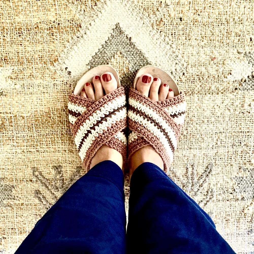Anthropologie Maeve Knitted Slide Sandal size 39